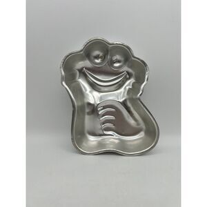 Vintage COOKIE MONSTER Wilton Tin MINI 9" Cake Pan - Sesame Street 1977‎ - #177